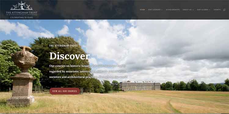 Attingham 2022 website